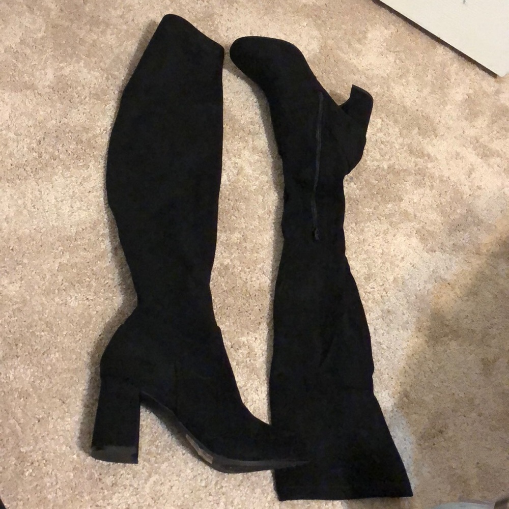Black over-the-knee boots